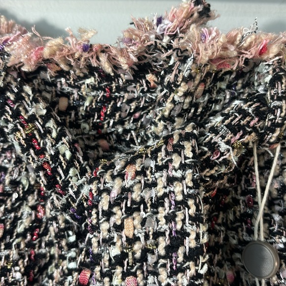 NWT IRO Paris tweed short sash high-waist, Vany frayed bouclé tweed. - Picture 7 of 12